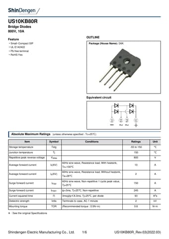  Datasheet Preview Page 1