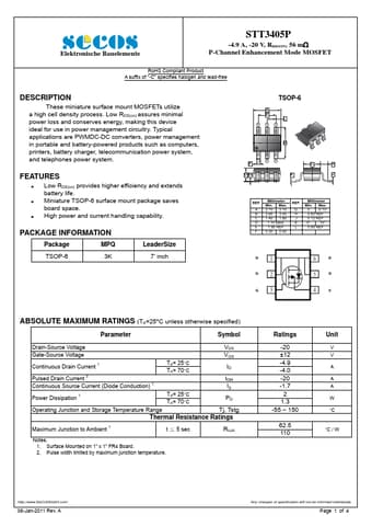  Datasheet Preview Page 1
