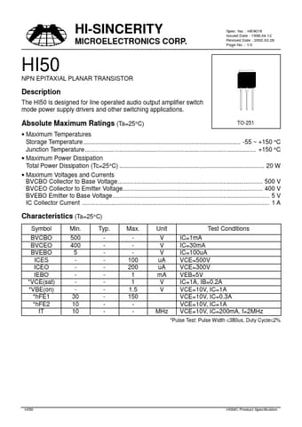  Datasheet Preview Page 1