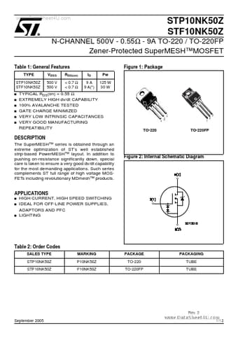  Datasheet Preview Page 1