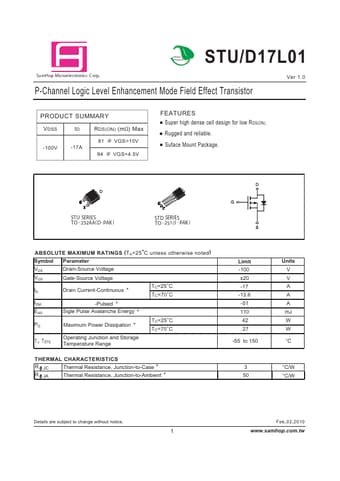  Datasheet Preview Page 1