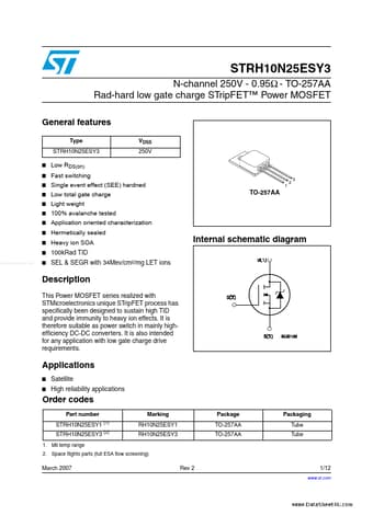  Datasheet Preview Page 1