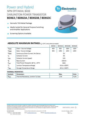  Datasheet Preview Page 1