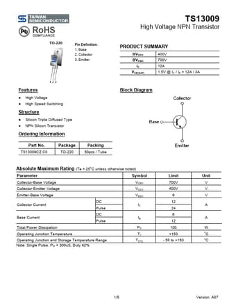  Datasheet Preview Page 1