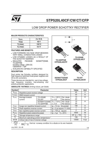  Datasheet Preview Page 1