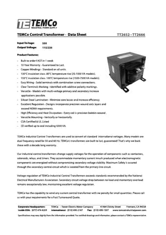  Datasheet Preview Page 1