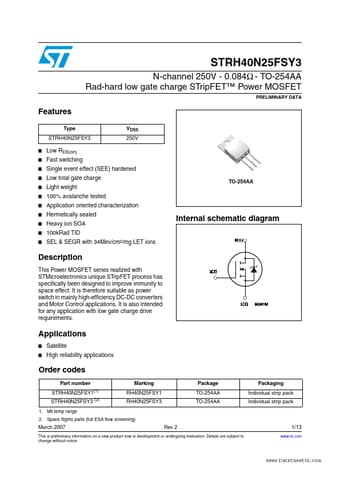  Datasheet Preview Page 1