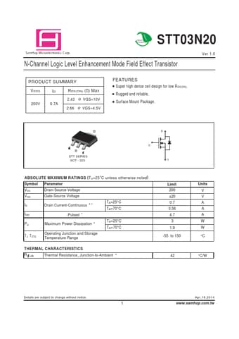  Datasheet Preview Page 1