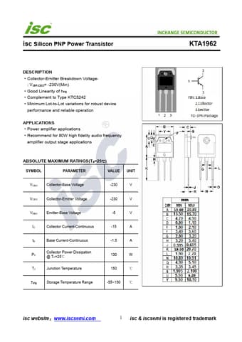  Datasheet Preview Page 1
