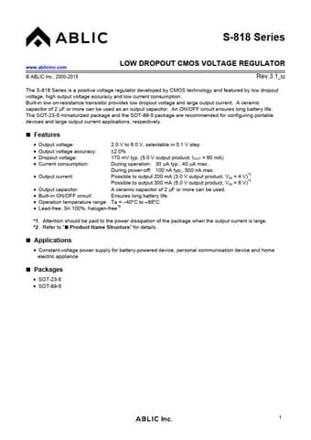  Datasheet Preview Page 1