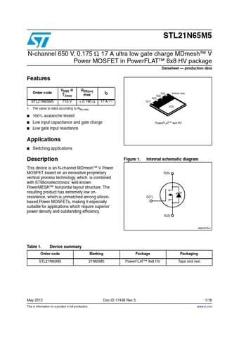  Datasheet Preview Page 1