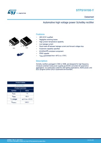  Datasheet Preview Page 1