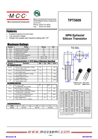  Datasheet Preview Page 1
