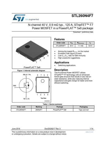  Datasheet Preview Page 1