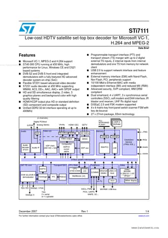  Datasheet Preview Page 1