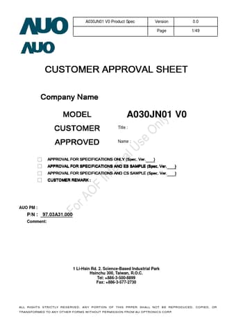  Datasheet Preview Page 1