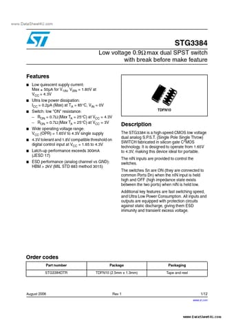  Datasheet Preview Page 1