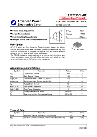  Datasheet Preview Page 1