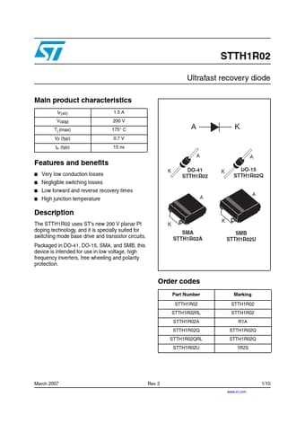  Datasheet Preview Page 1