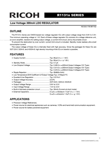  Datasheet Preview Page 1