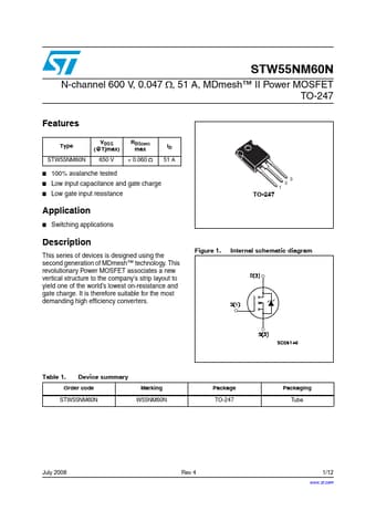  Datasheet Preview Page 1