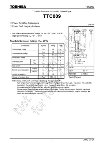  Datasheet Preview Page 1