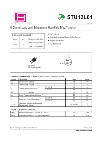  Datasheet Preview Page 1
