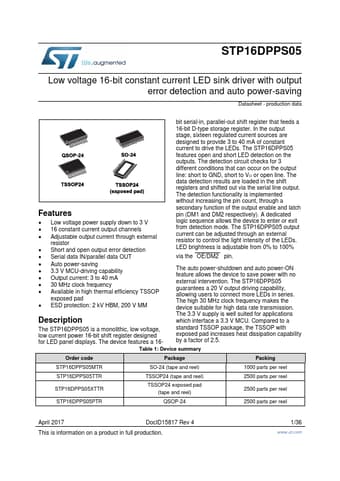  Datasheet Preview Page 1