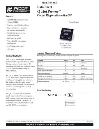  Datasheet Preview Page 1