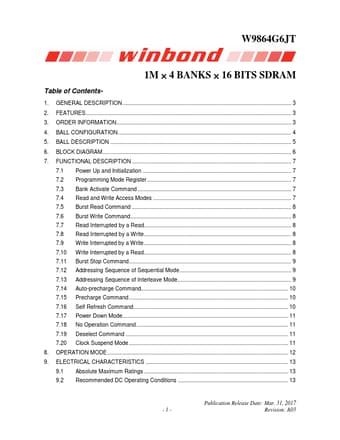  Datasheet Preview Page 1