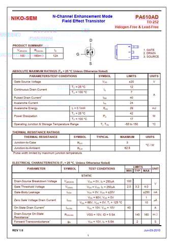  Datasheet Preview Page 1