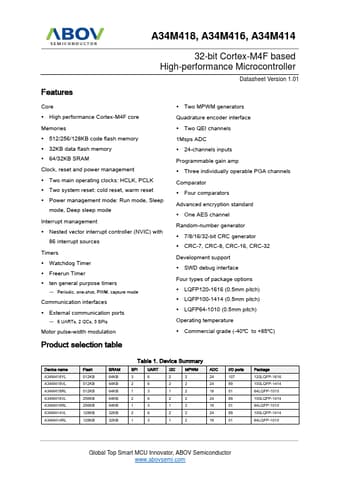  Datasheet Preview Page 1
