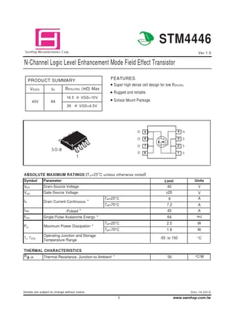  Datasheet Preview Page 1