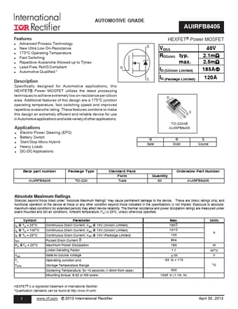  Datasheet Preview Page 1