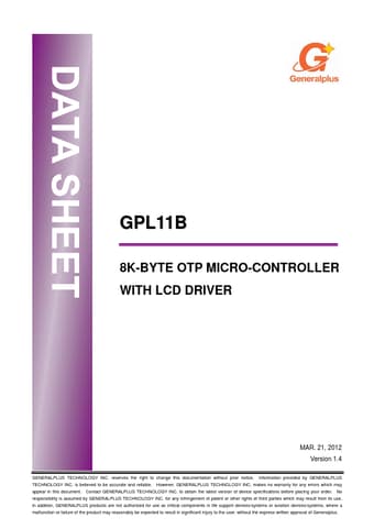  Datasheet Preview Page 1