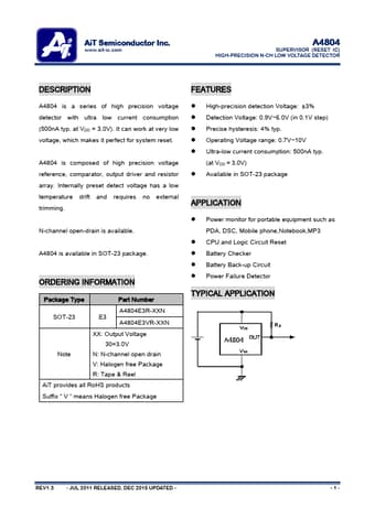  Datasheet Preview Page 1