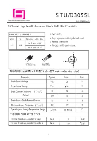  Datasheet Preview Page 1