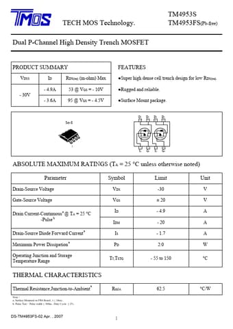  Datasheet Preview Page 1