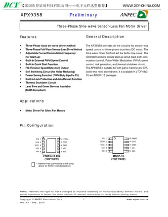  Datasheet Preview Page 1