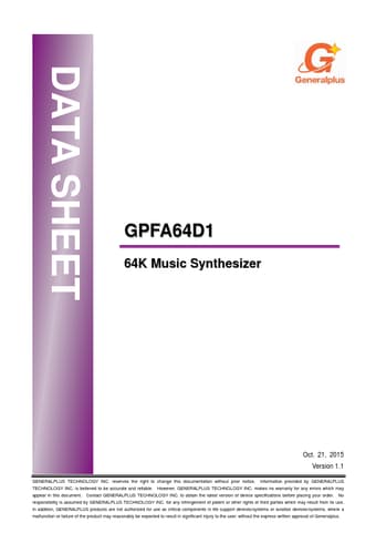  Datasheet Preview Page 1