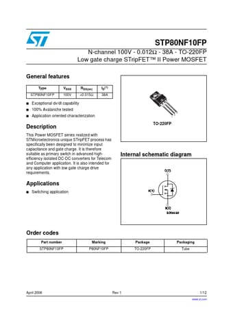  Datasheet Preview Page 1