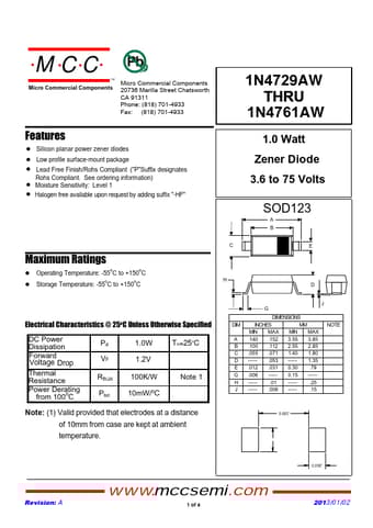  Datasheet Preview Page 1