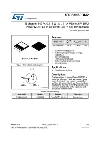  Datasheet Preview Page 1