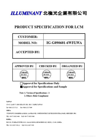  Datasheet Preview Page 1