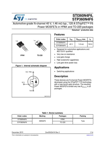  Datasheet Preview Page 1