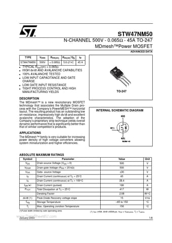  Datasheet Preview Page 1