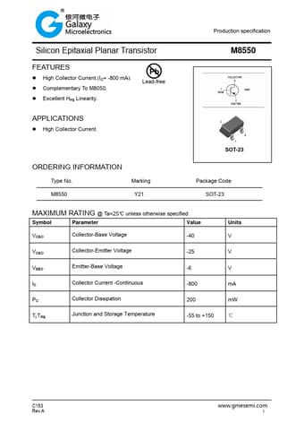  Datasheet Preview Page 1