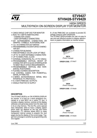  Datasheet Preview Page 1