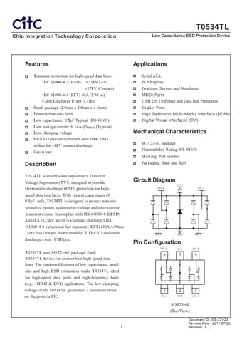  Datasheet Preview Page 1