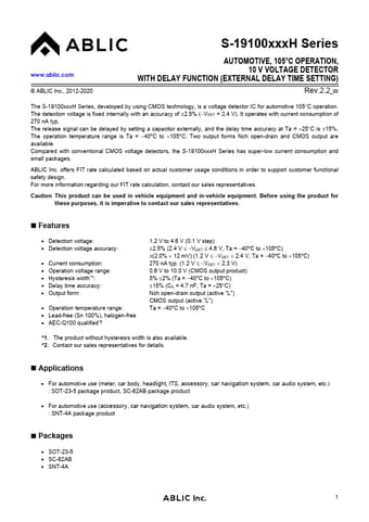  Datasheet Preview Page 1